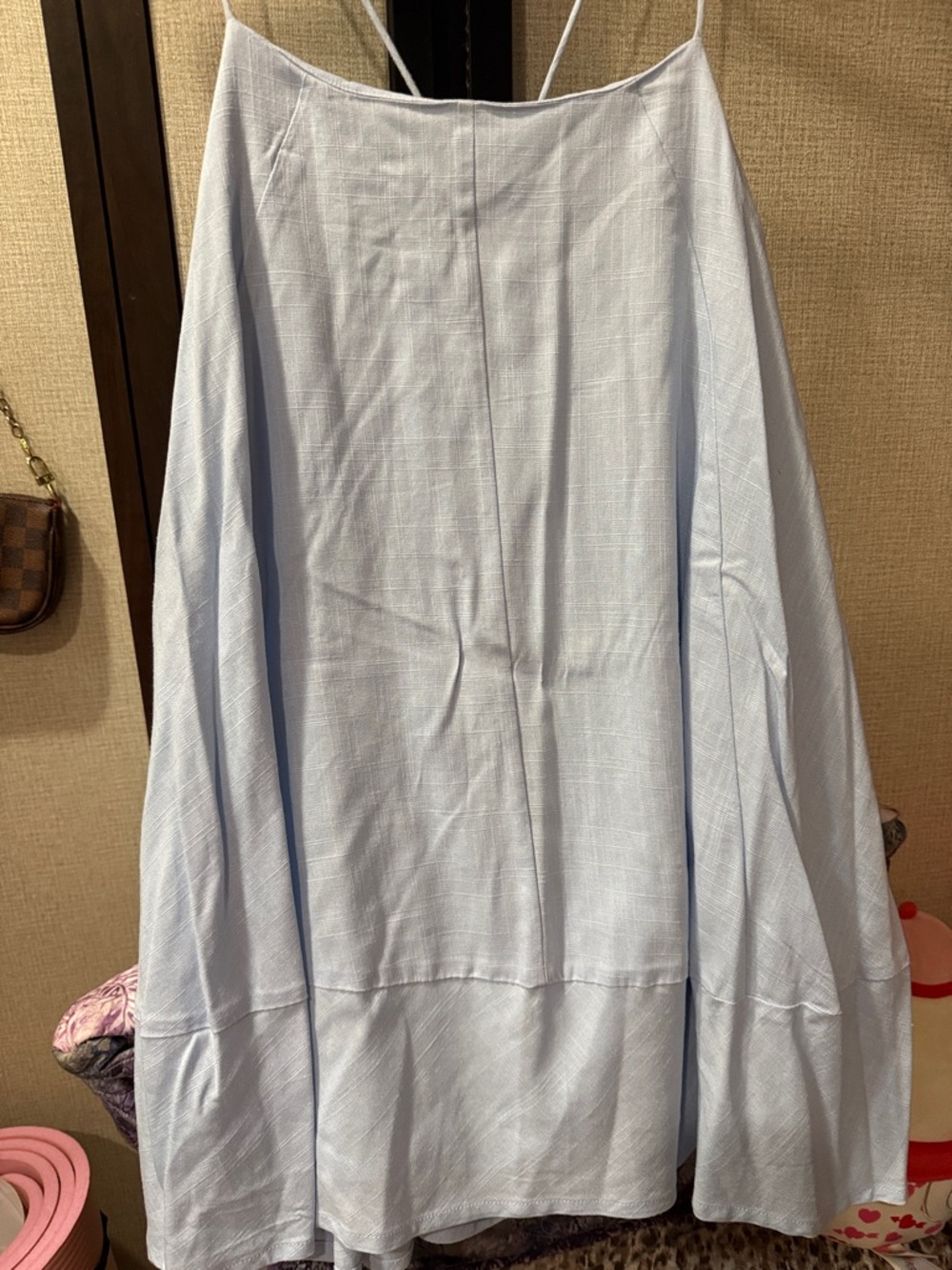 HYFVE Light Blue Spaghetti Strap Mini Dress